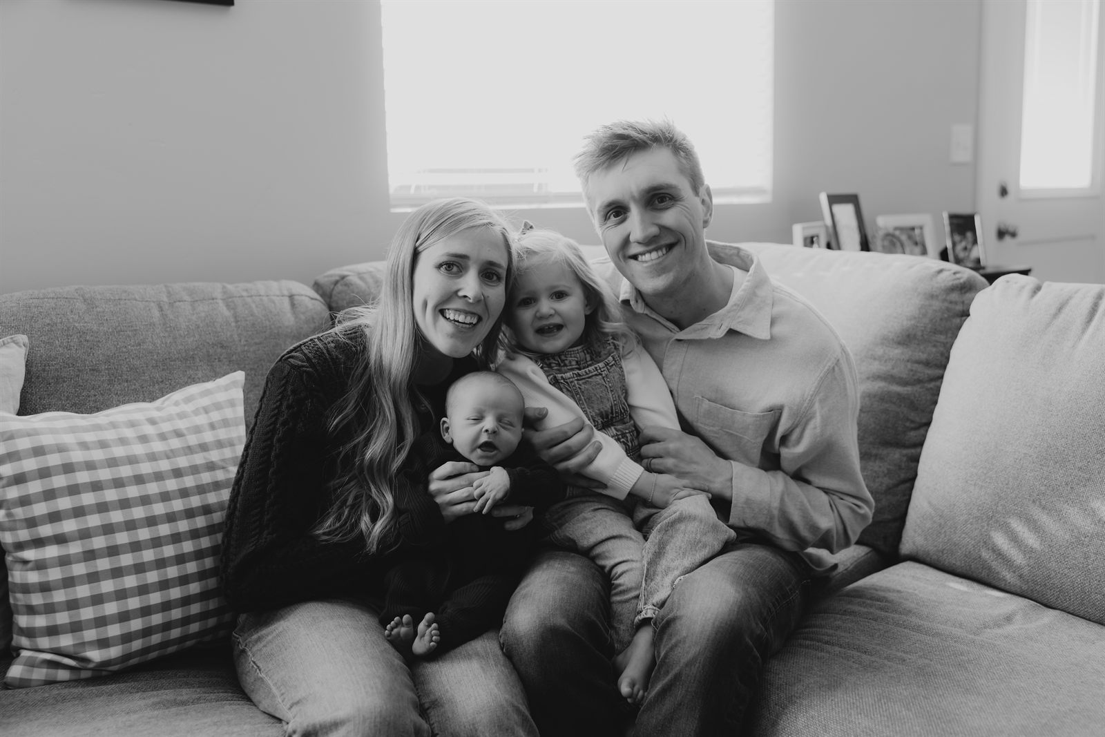 Kassie Snyder with her husband and their two children